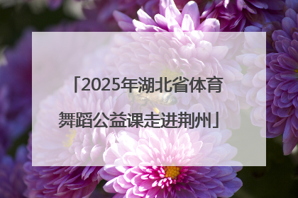 2025年湖北省体育舞蹈公益课走进荆州