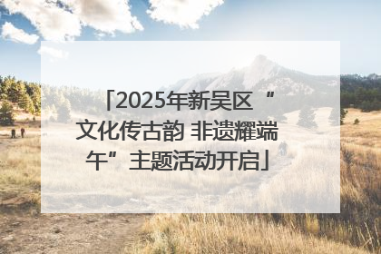 2025年新吴区“文化传古韵 非遗耀端午”主题活动开启