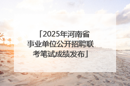 2025年河南省事业单位公开招聘联考笔试成绩发布